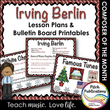 Preview of Composer of the Month: IRVING BERLIN - Lesson Plans & Bulletin Board