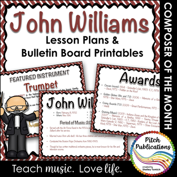 Preview of Composer of the Month JOHN WILLIAMS - Detailed Lesson Plans and Bulletin Board