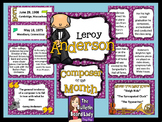Composer of the Month Leroy Anderson-Bulletin Board and Wr