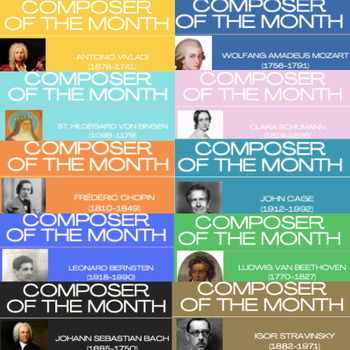 Preview of Composer of the Month Music Unit