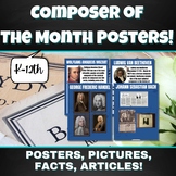 Composer of the Month Poster- Neutral Blue Theme