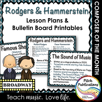 Preview of Composer of the Month RODGERS & HAMMERSTEIN -  Lesson Plans & Bulletin Board