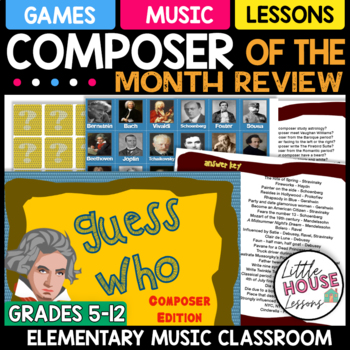 Preview of Composer of the Month Review Game -  Distance Learning Music