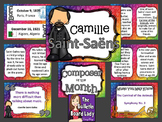 Composer of the Month Saint-Saens -Bulletin Board and Writ