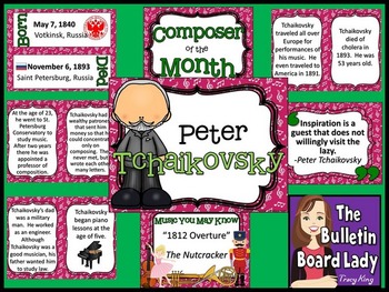 Preview of Composer of the Month Tchaikovsky Bulletin Board and Writing Activities