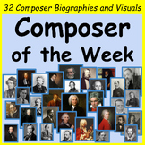 Composer of the Week | Biographies and Visuals for 32 Composers