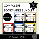 Composers Bookmarks Bundle (Mozart, Bach, Beethoven, Brahm