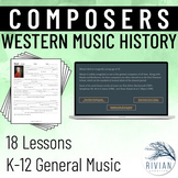Composers of Western Music History Unit Print & Digital