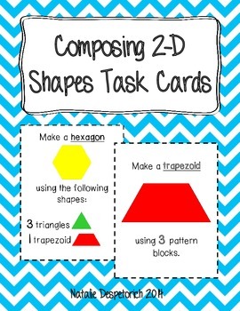 Preview of Composing 2-D Shapes Task Cards