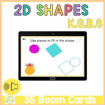 Preview of Composing 2D Shapes -  BOOM CARDS™ K.G.B.6