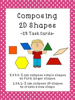 Preview of Composing 2D Shapes Task Cards