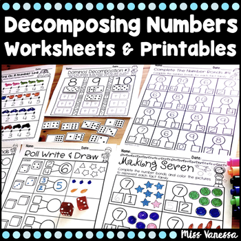 Preview of Composing And Decomposing Numbers to 10 Worksheets