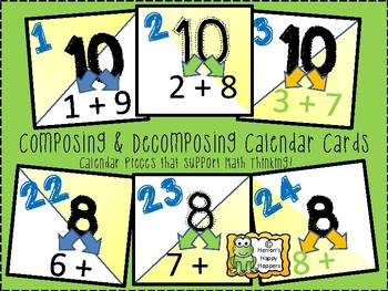 Preview of Calendar Date Cards - Composing & Decomposing
