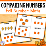 Fall Number Mats - Comparing Numbers - Greater Than, Less 