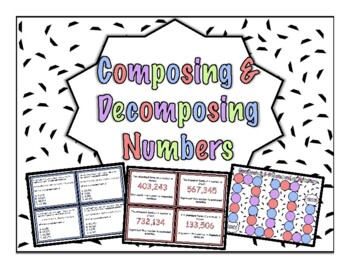 Preview of Composing & Decomposing Numbers, Place Value, Expanded Notation,