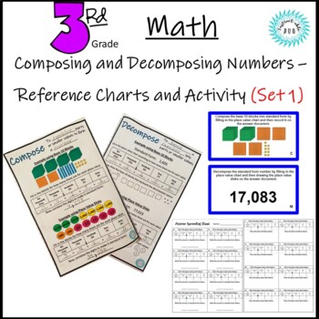 Preview of Composing & Decomposing Numbers Reference Charts & Activity