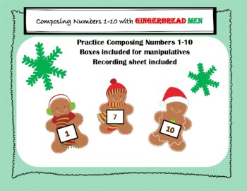 Preview of Composing Numbers 1-10 with Gingerbread Men!