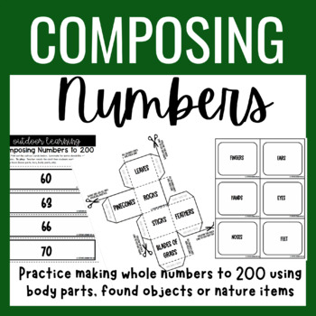 Preview of Composing Numbers 1-100 | Nature Themed Number Sense Games