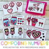 Composing Numbers 11 - 19 - Valentine's and February Math Centers