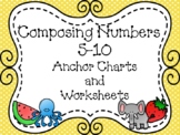 Composing Numbers 5-10 Anchor Chart and Worksheet Pack