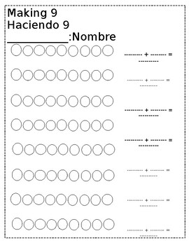 Preview of Composing Numbers 5-9, In Spanish