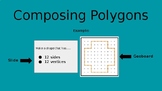 Composing Polygons Slides  (Geoboard Practice Prompts) - EDITABLE