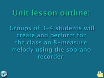 Preview of Composing an 8-measure melody by grades 3-5