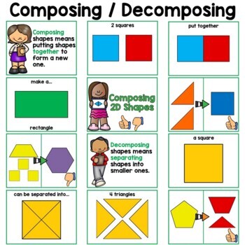 composing and decomposing flat 2d shapes powerpoint by itty bitty kinders