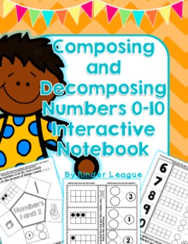 Preview of Composing and Decomposing Numbers 0-10 Interactive Notebook by Kinder League