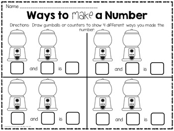 Composing & Decomposing Numbers (1-10)