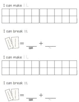 Composing and Decomposing Numbers (11-19) Differentiated Materials