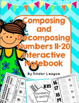 Preview of Composing and Decomposing Numbers 11-20 Interactive Notebook by Kinder League