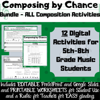 Preview of Composing by Chance Unit Bundle Digital Music Lessons for Middle School