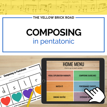 Preview of Composing in Pentatonic: a guided music composition activity - music composition