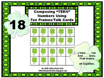 Composing "teen" numbers using ten frames/talk cards