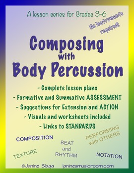 Preview of Composing with Body Percussion: Improve Beat, Rhythm, and Ensemble Skills!