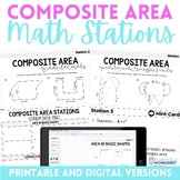 Area of Composite Figures Math Stations | Complex Area Activity