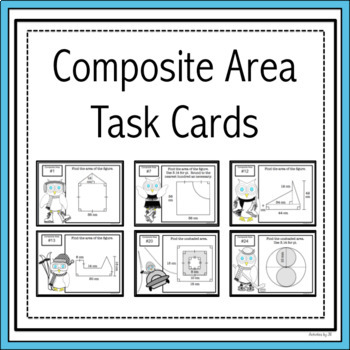 Preview of Composite Area Task Cards (Digital/PDF)