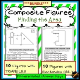 Composite Figure Bundle of Rectangles and Triangles: Find 