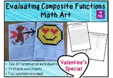 Composite Functions Valentine Special (Math Art) Worksheets