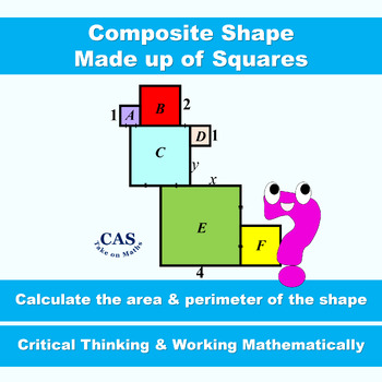 Preview of Composite Shape Made up of Squares-Critical thinking Activity-Math Challenge 5
