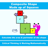 Composite Shape Made up of Squares-Critical thinking Activ