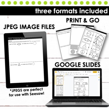 Composite Shapes | First Grade Math 1.G.2 by Cupcakes n Curriculum