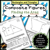Composite figures with triangles: Find the Area