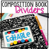 Composition Book Divider Tabs - Interactive Notebooks - ED