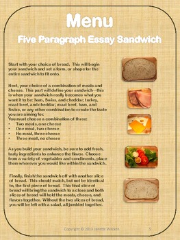 5 paragraph essay sandwich