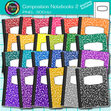 Composition Notebooks Clip Art {Back to School Supplies fo