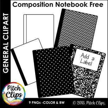 Composition Notebook Clipart Clip Art Freebie Black And White