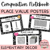 Composition Notebook Themed Place Value Posters Math Printable