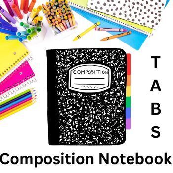 Preview of Composition Notebook Unit Tabs w/ Table of Contents Checklist